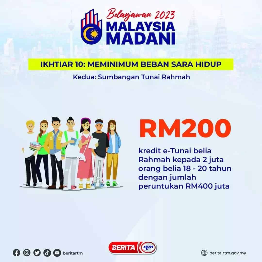 Belanjawan 2023 Bantuan e-Wallet RM200